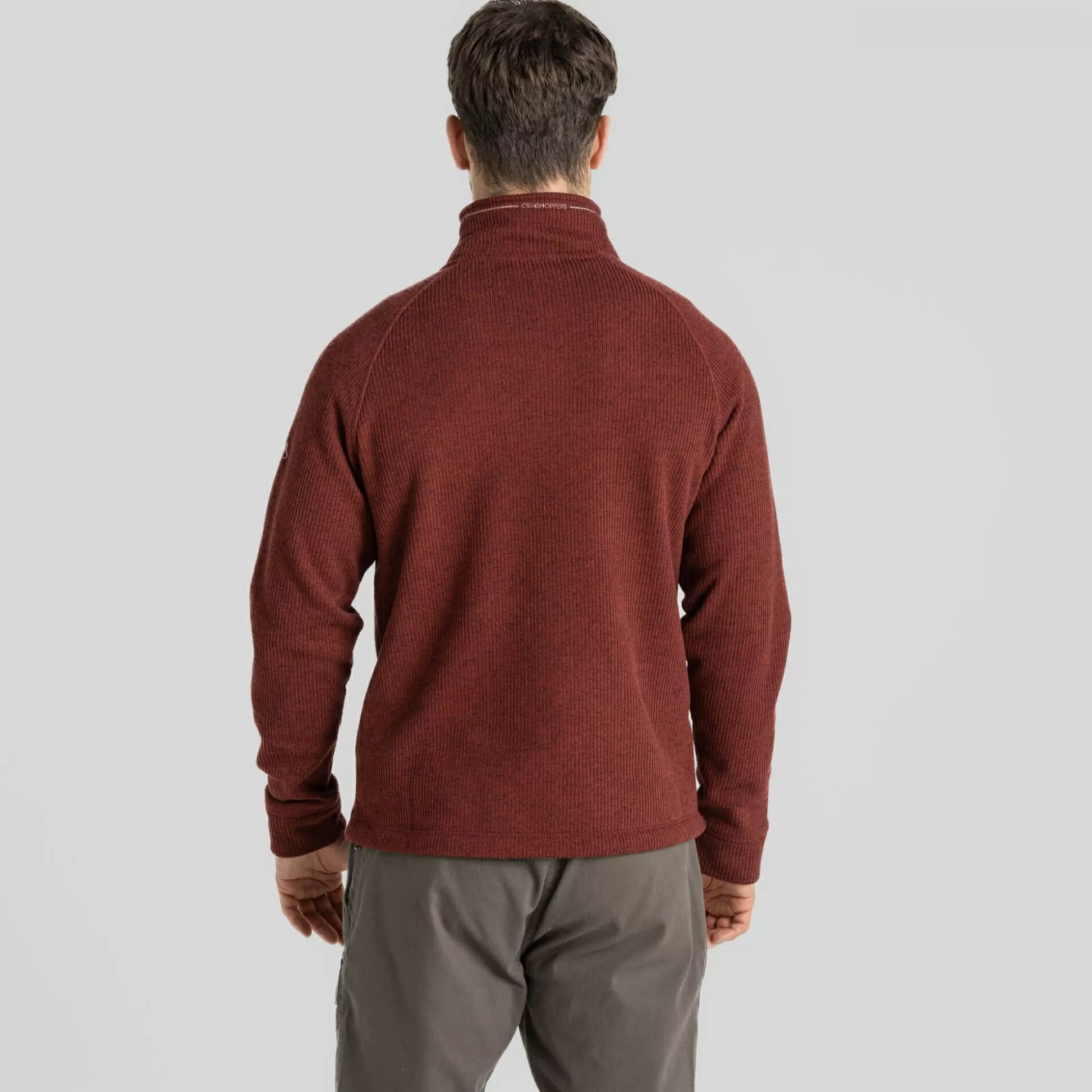 Craghoppers Men'S Wole Half Zip Fleece - Mahogany Marl<Mens Half Zip Fleece