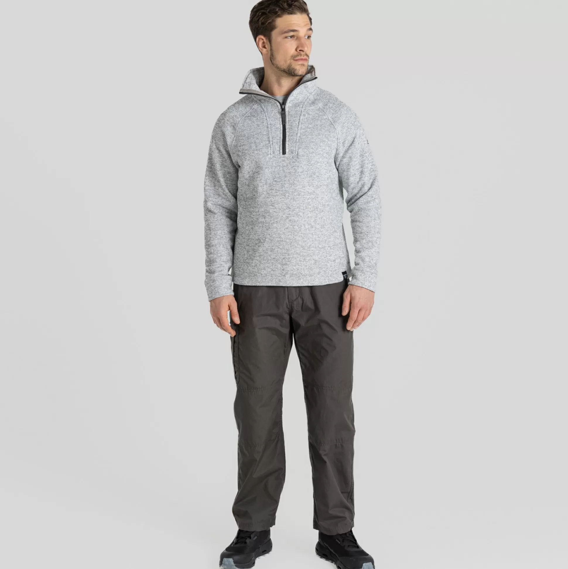 Craghoppers Men'S Wole Half Zip Fleece - Soft Grey Marl<Mens Half Zip Fleece