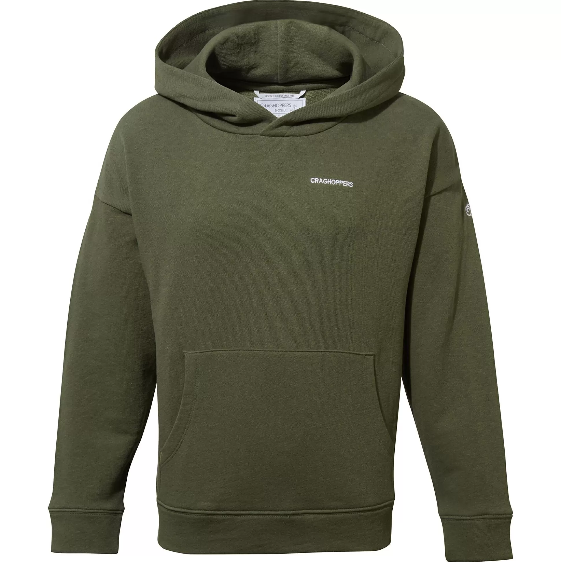 Craghoppers Nosibotanical Madray Hooded Top - Parka Green<Kids Long Sleeve