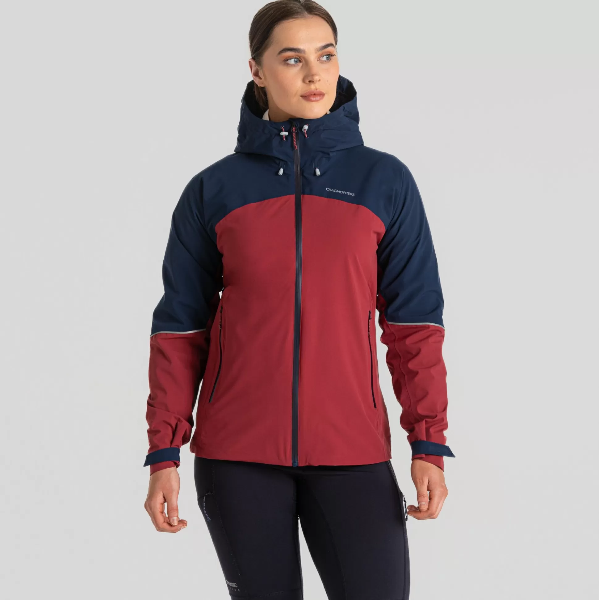 Craghoppers Women'S Aisling Waterproof Jacket - Mulberry Jam / Blue Navy<Womens Waterproof Jackets