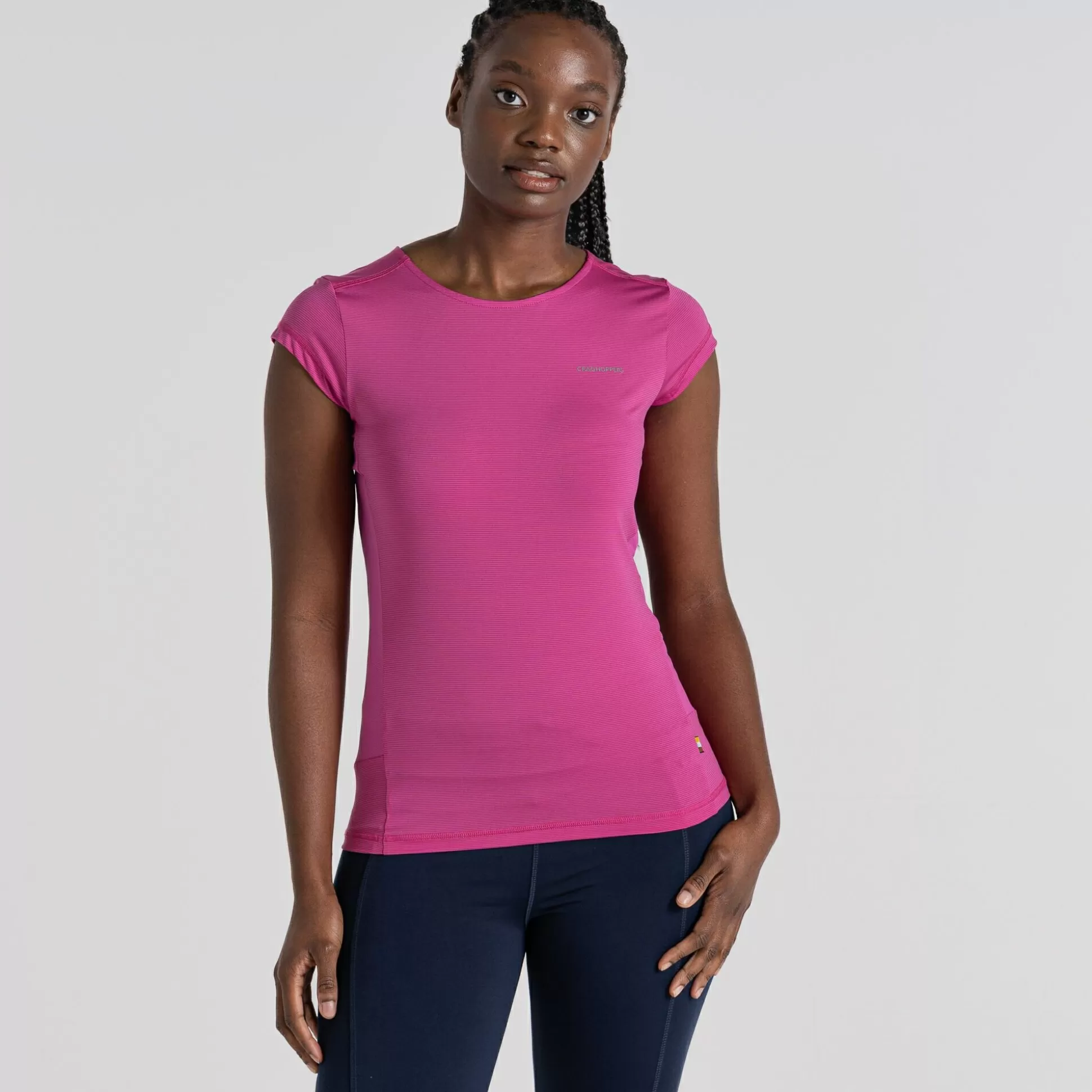 Craghoppers Women'S Atmos Short Sleeved T-Shirt - Fuchsia<Womens Short Sleeve