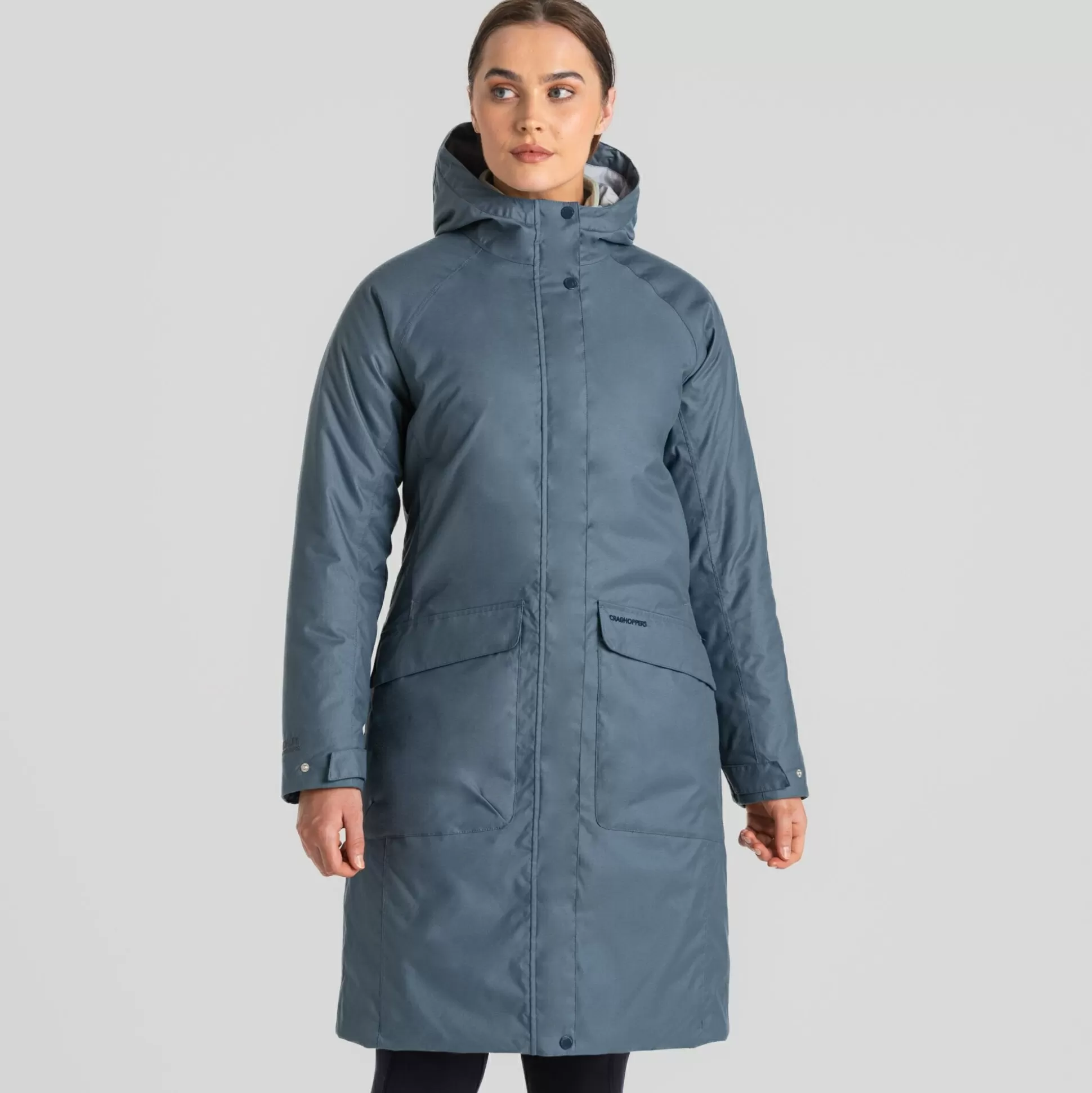 Craghoppers Women'S Caithness Waterproof Jacket - Winter Sky<Womens Insulated Jackets | Waterproof Jackets