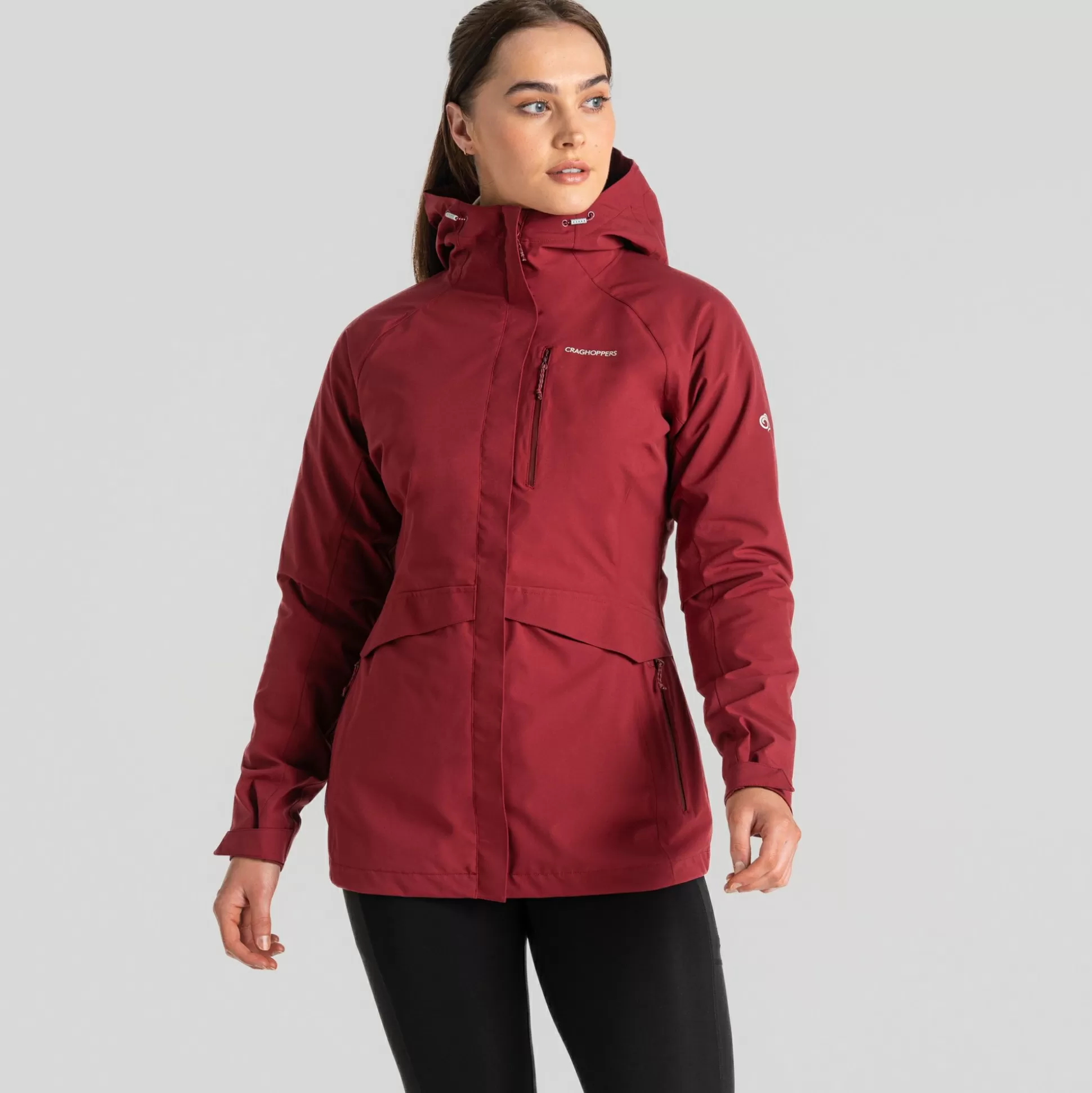 Craghoppers Women'S Caldbeck Stretch Waterproof Jacket- Mulberry Jam<Womens Waterproof Jackets