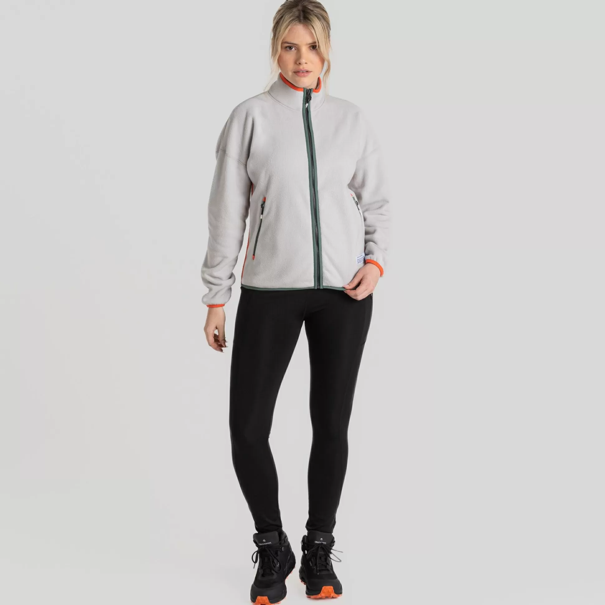 Craghoppers Women'S Co2 Renu Full Zip Fleece - Light Grey Marl<Womens Full Zip Fleece