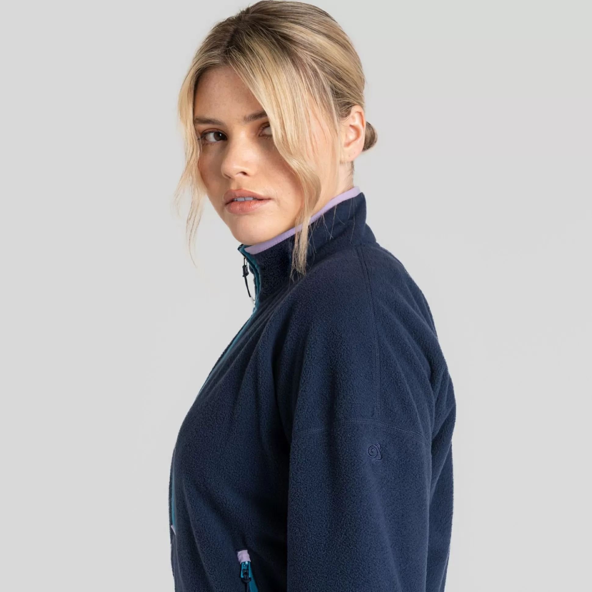 Craghoppers Women'S Co2 Renu Half Zip Fleece - Blue Navy<Womens Half Zip Fleece