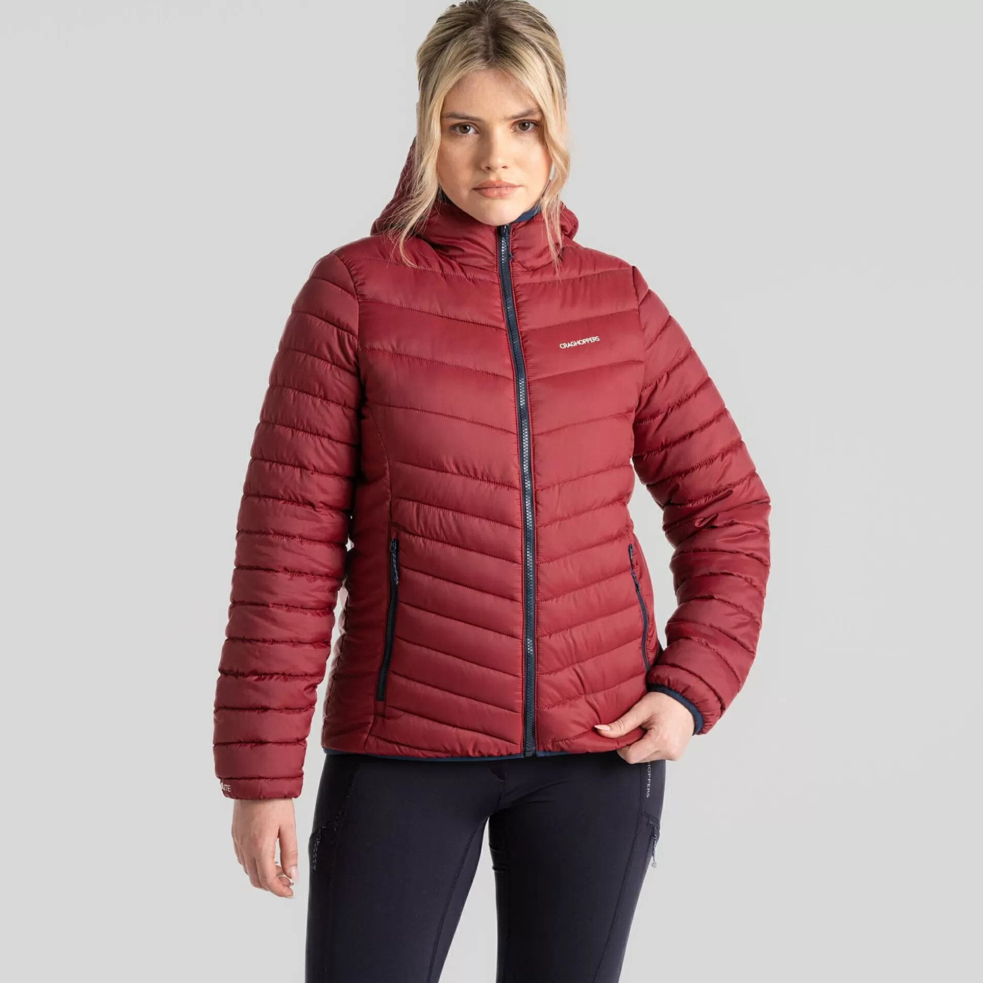 Craghoppers Women'S Compresslite Viii Hooded Jacket - Mulberry Jam<Womens Insulated Jackets