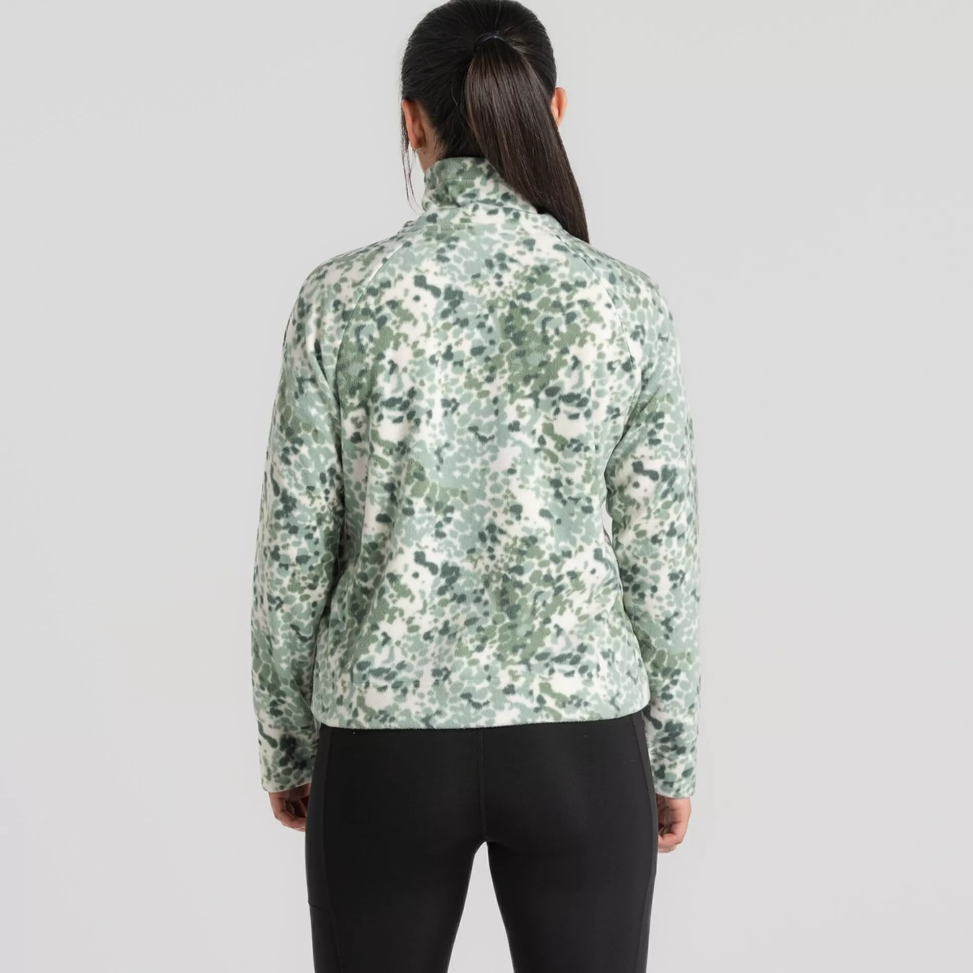 Craghoppers Women'S Evie Half Zip Fleece - Frosted Pine Print<Womens Half Zip Fleece