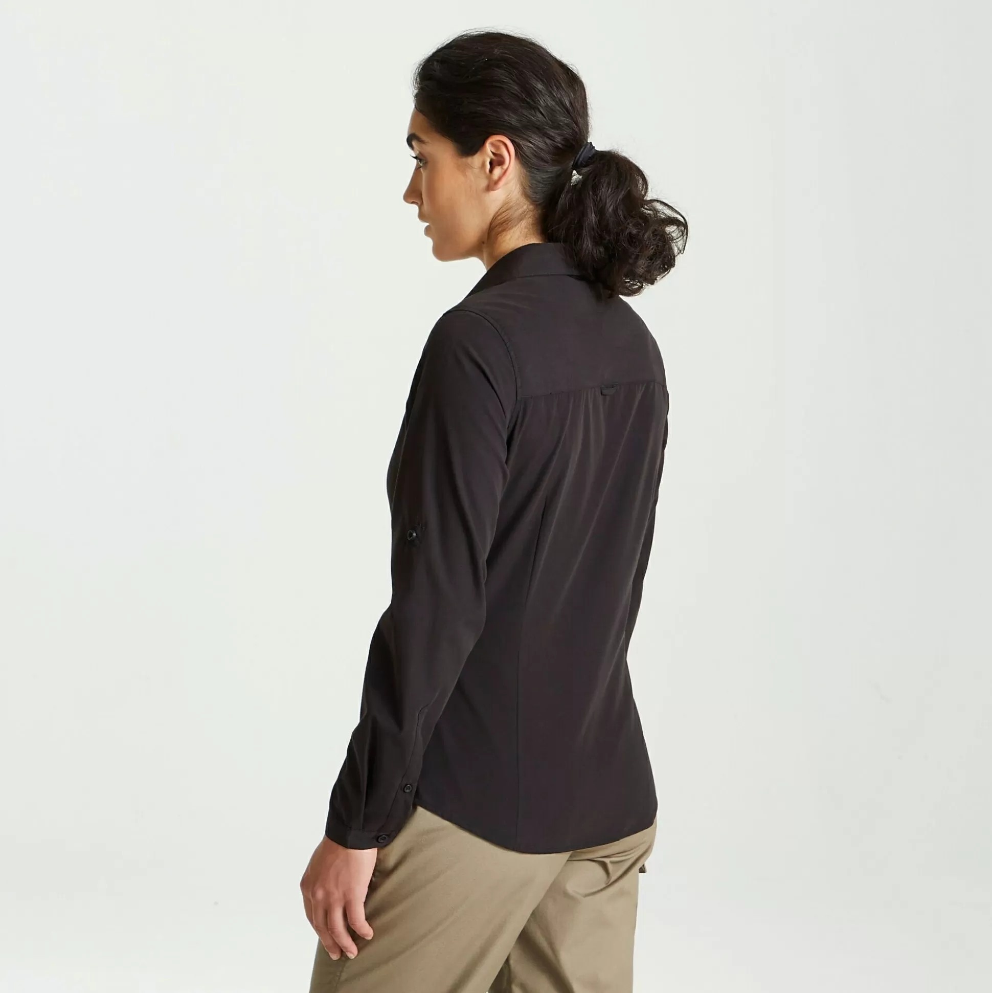 Craghoppers Women'S Expert Kiwi Long Sleeved Shirt - Black<Womens Long Sleeve
