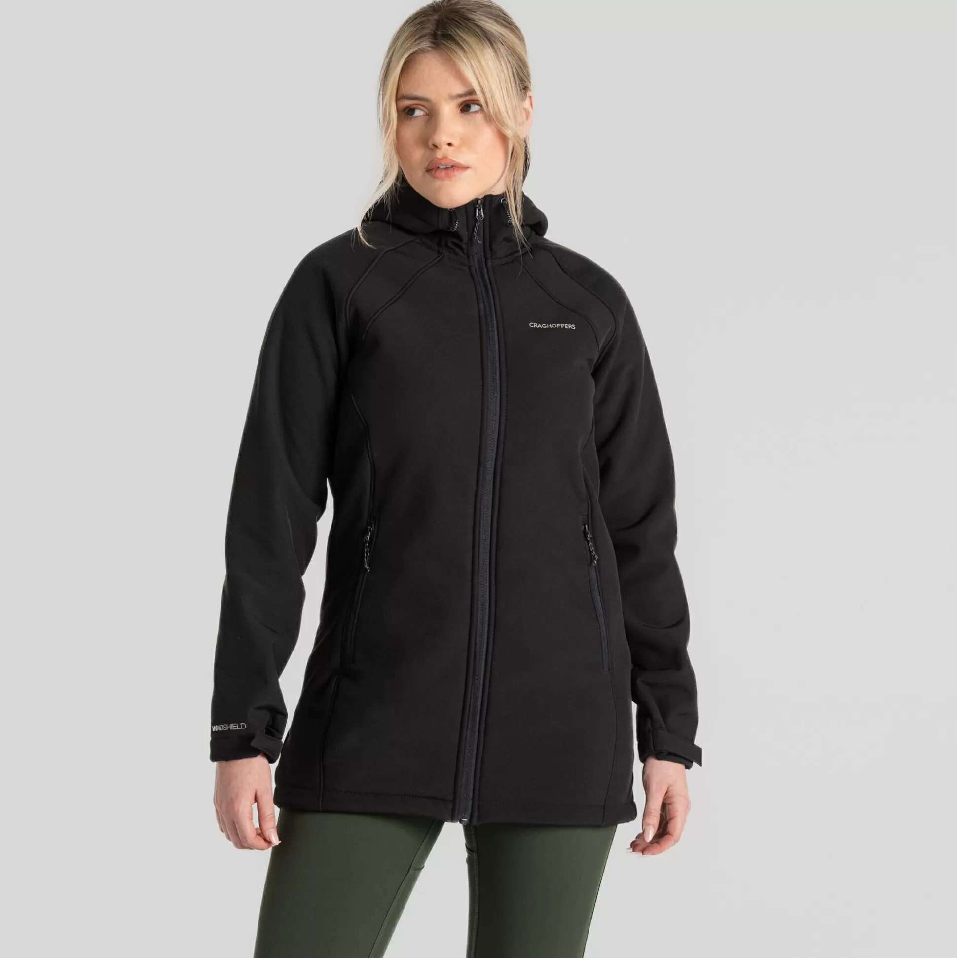 Craghoppers Women'S Gwen Hooded Jacket - Black<Womens Softshell Jackets