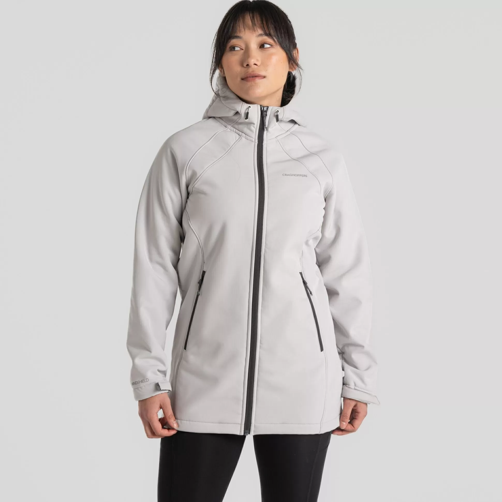 Craghoppers Women'S Gwen Hooded Jacket - Light Grey<Womens Softshell Jackets