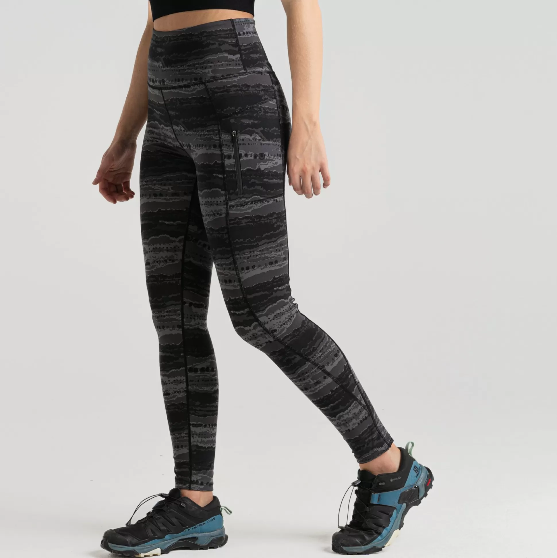 Craghoppers Women'S Kiwi Pro Leggings - Charcoal Print<Womens Leggings