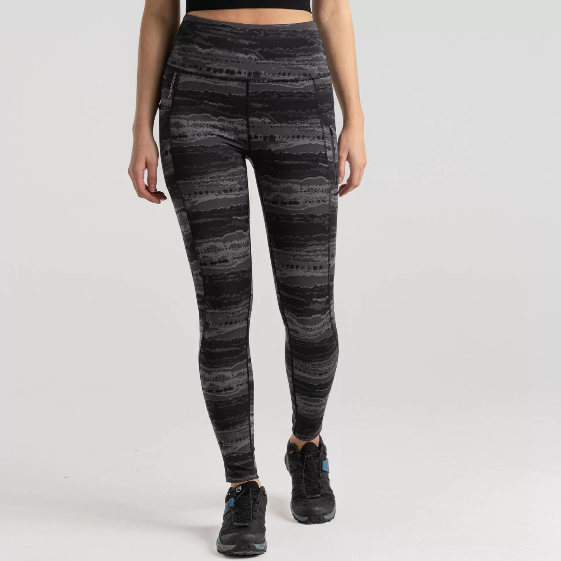 Craghoppers Women'S Kiwi Pro Leggings - Charcoal Print<Womens Leggings