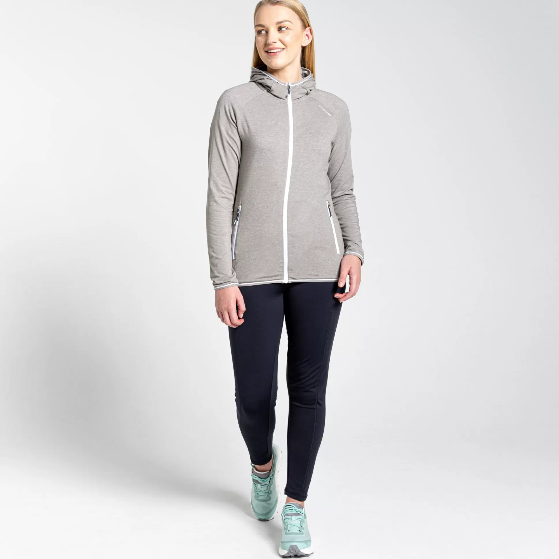 Craghoppers Women'S Nosilife Milanta Hooded Top - Soft Grey Marl<Womens Long Sleeve