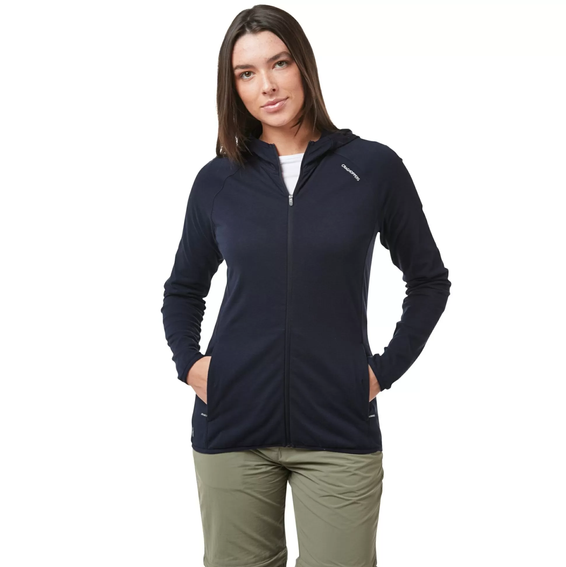 Craghoppers Women'S Nosilife Nilo Hooded Top - Blue Navy<Womens Full Zip Fleece