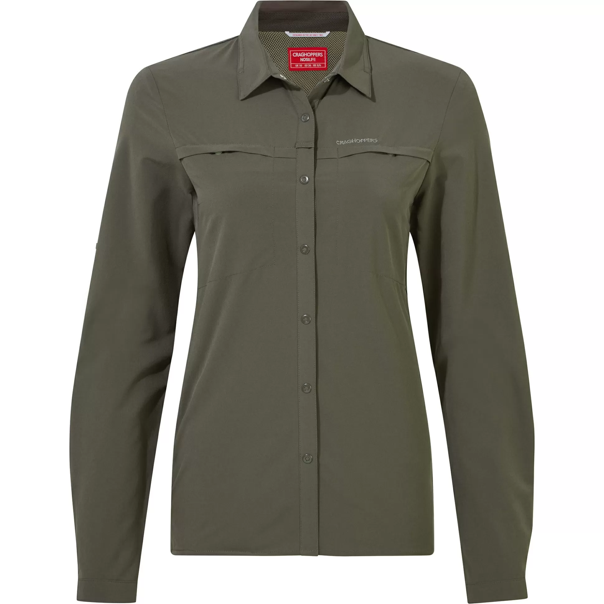 Craghoppers Women'S Nosilife Pro Iv Long Sleeved Shirt - Mid Khaki<Womens Long Sleeve