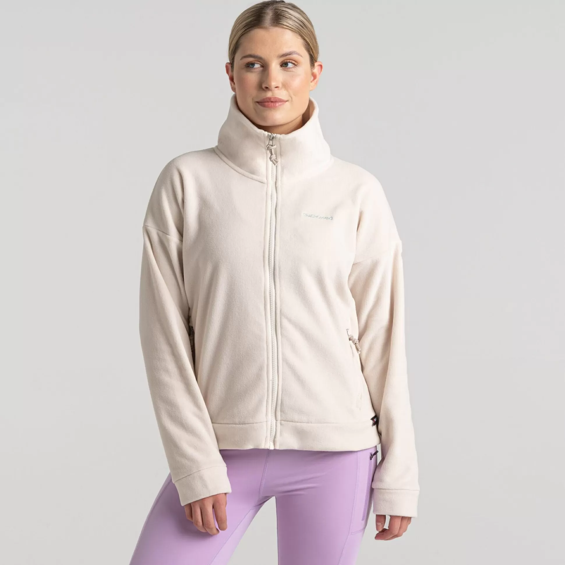 Craghoppers Women'S Polartec Caprice Full Zip Fleece - Ecru<Womens Full Zip Fleece