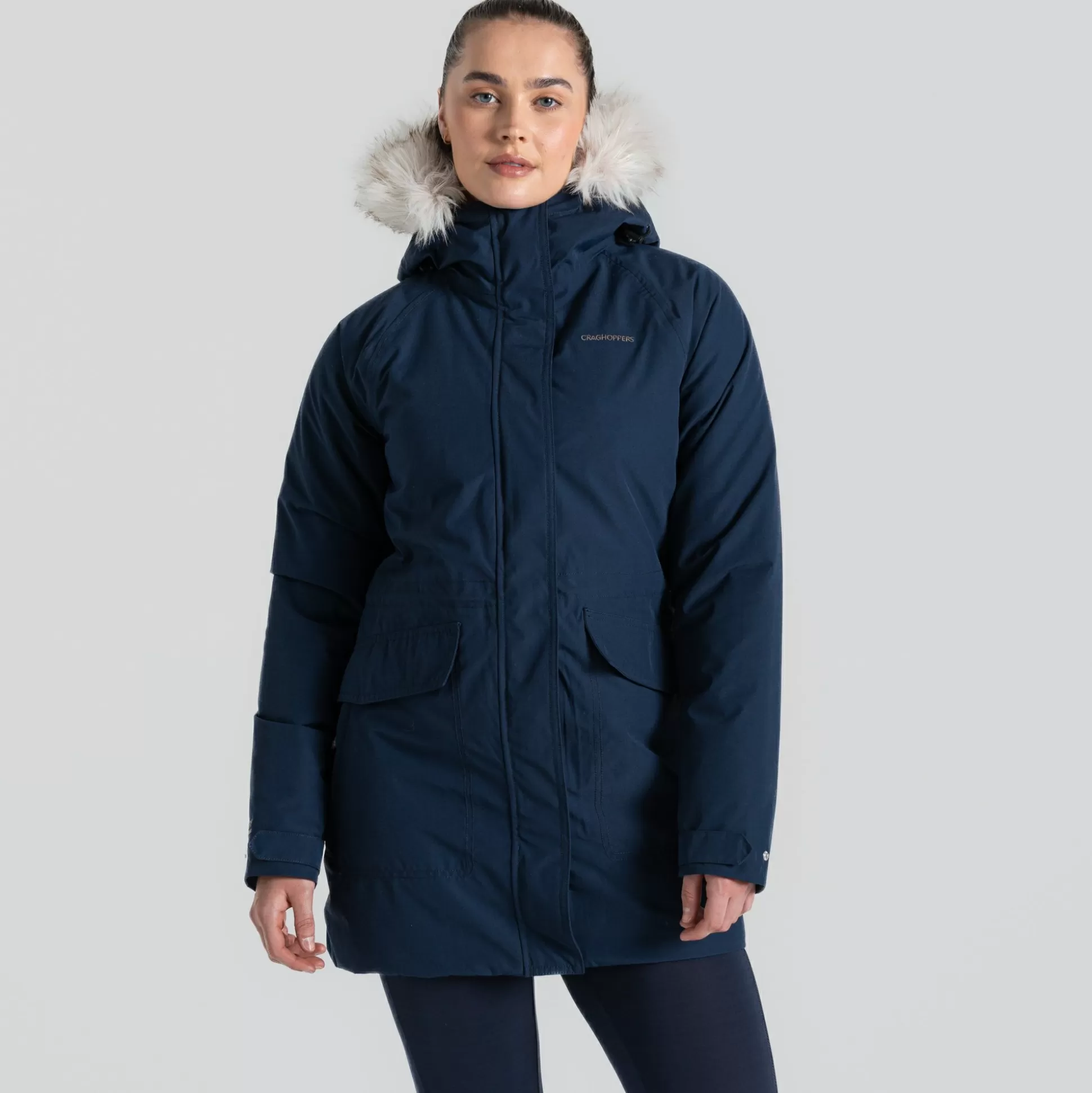 Craghoppers Women'S Sorcha Waterproof Jacket - Blue Navy Marl<Womens Insulated Jackets | Waterproof Jackets