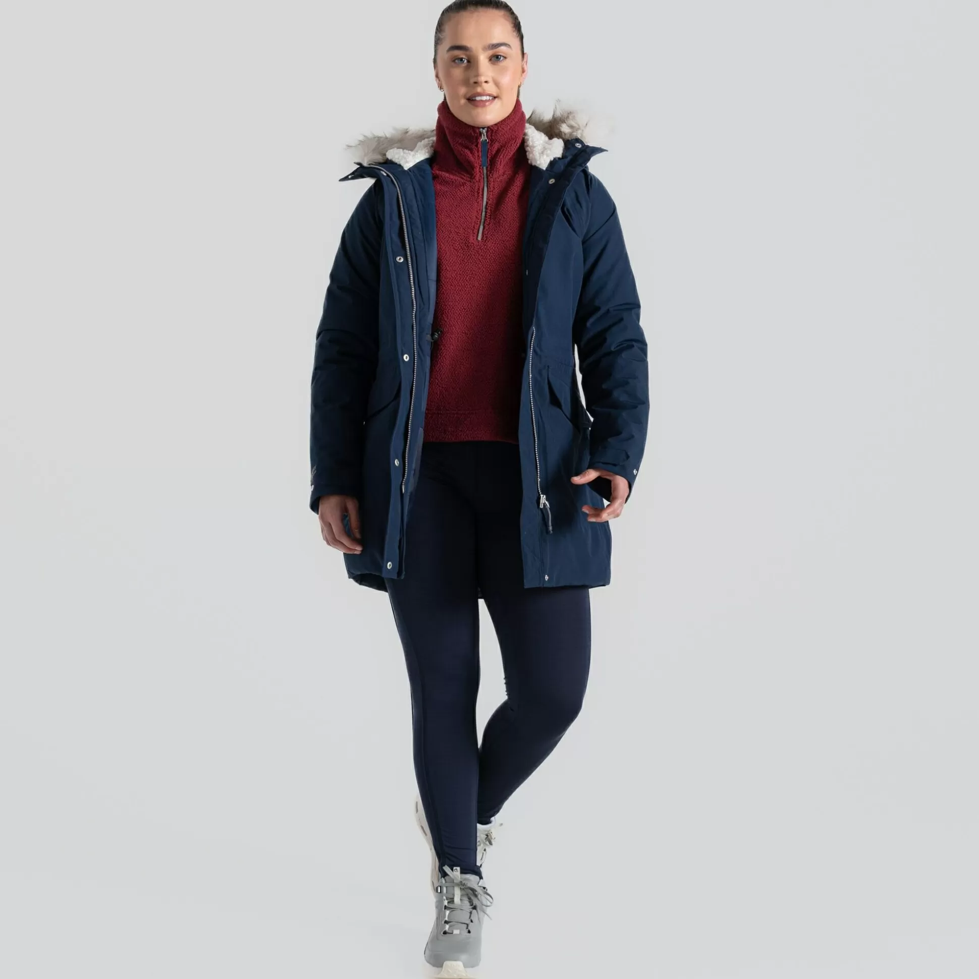 Craghoppers Women'S Sorcha Waterproof Jacket - Blue Navy Marl<Womens Insulated Jackets | Waterproof Jackets