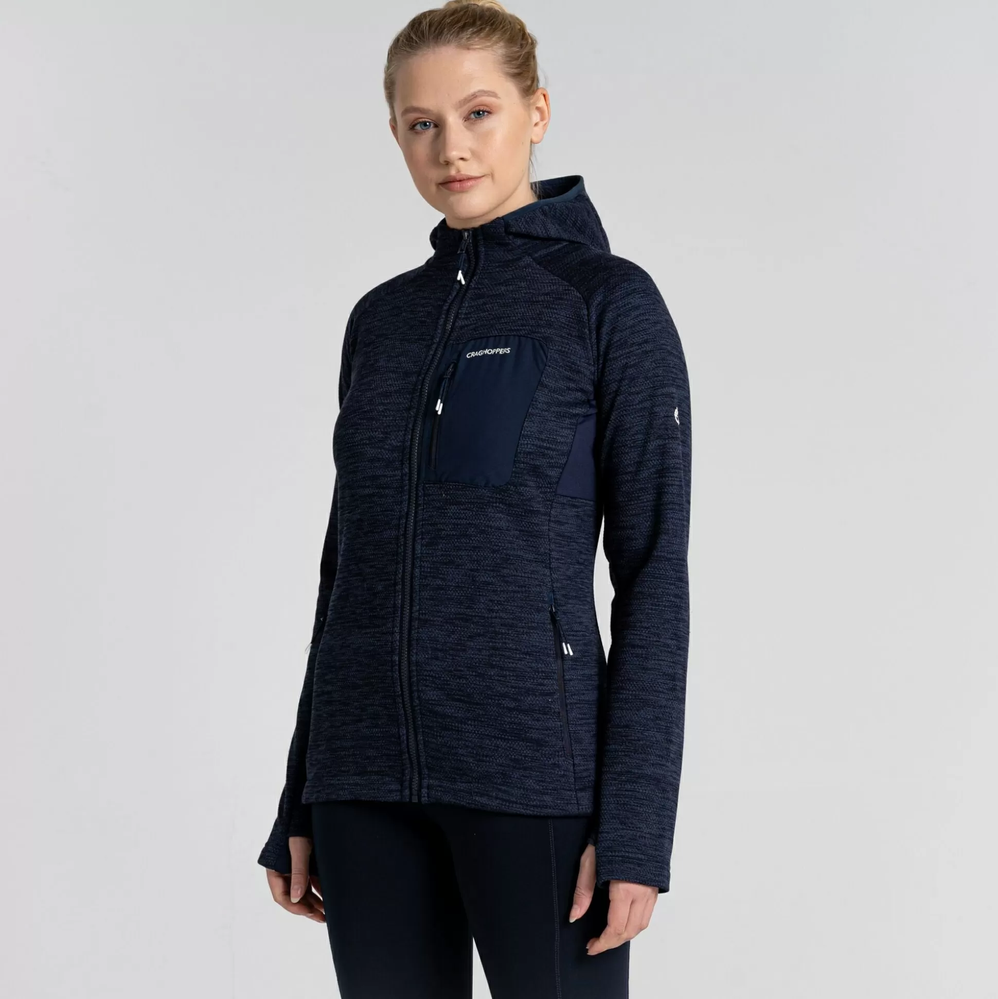 Craghoppers Women'S Trina Hooded Jacket - Blue Navy<Womens Sweatshirts | Full Zip Fleece