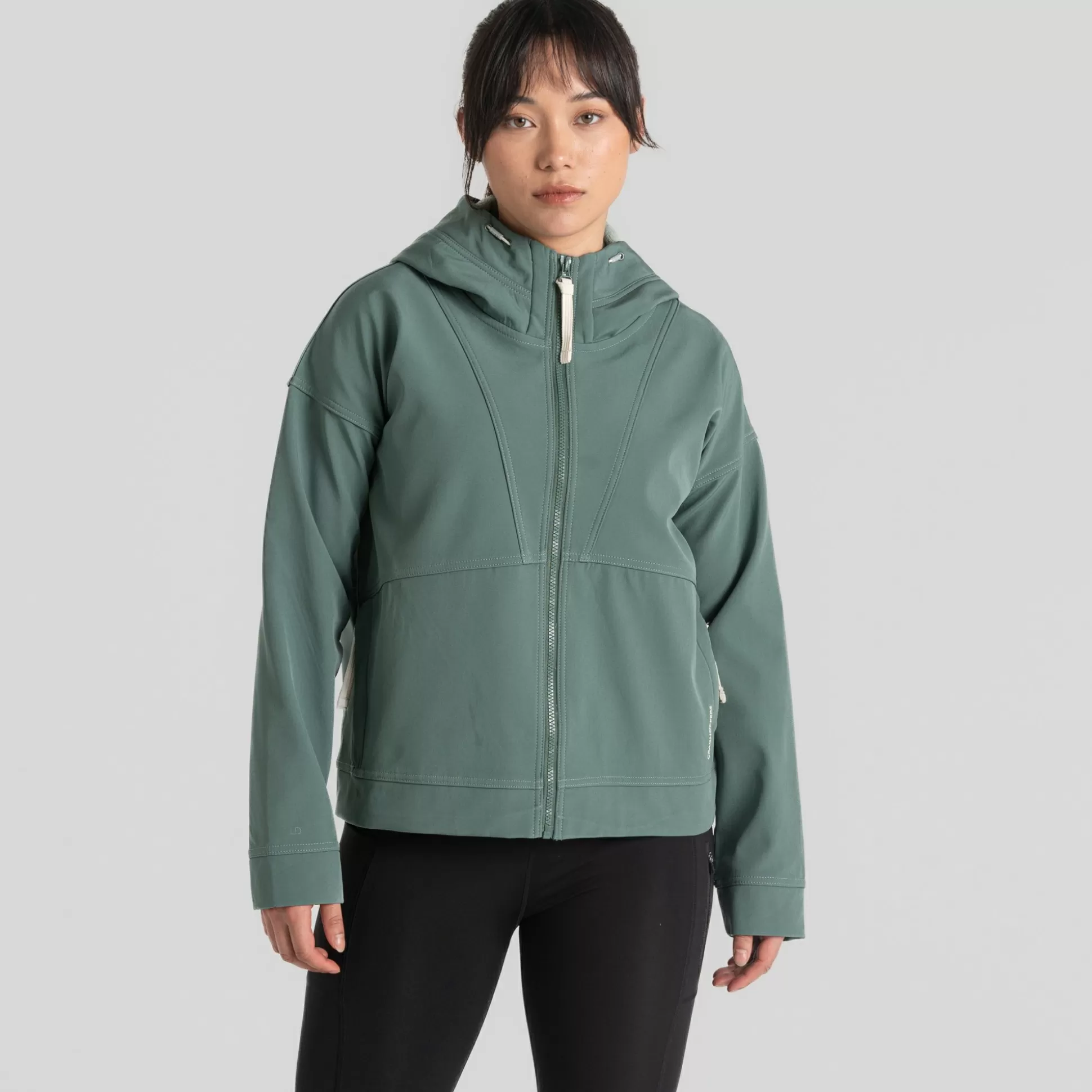 Craghoppers Women'S Tyra Softshell Hooded Jacket - Frosted Pine<Womens Softshell Jackets